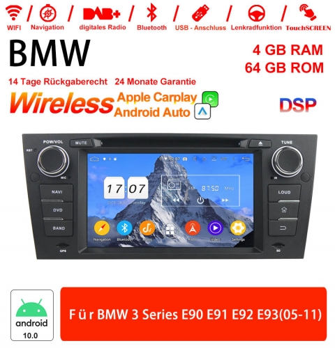 7" Android 12.0  Autoradio 4GB RAM 64GB ROM Für 3 Serie BMW E90 E91 E92 E93 2005-2011 Built-in Carplay / Android Auto