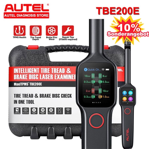 Autel MaxiTPMS TBE200E 2IN1 Tire Tread Depth Tester Brake Disc Wear Examiner TPMS Tire Health Status Check Tool Use With ITS600E
