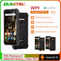 OUKITEL WP9 Helio P60 Octa Core Android 10 5.86" HD + Display 6GB 128GB 8000mAh 16MP robustes Smartphone mit NFC