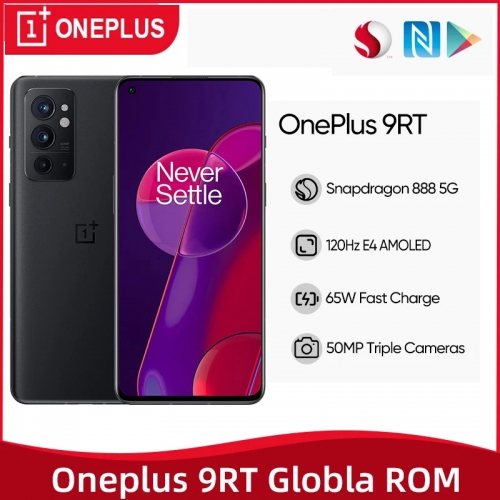 Oneplus 9RT 5G Android 11 6,62 pouces Snapdragon 888 120Hz 8Go RAM 128Go ROM 50MP 4500mAh Triple caméra Smartphone