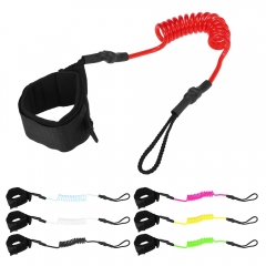 1.2m Ankle Leash Surfing Elastic Coiled Stand UP Paddle Board Leg Rope Surfboard Ankle Leash