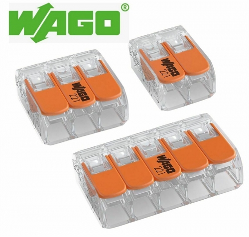 5Pcs Wago Klemmen Serie 221-412/ 221-413 / 221-415 Dosenklemmen Hebelklemmen Schnelle Draht Terminal Installation Terminal Bolcks