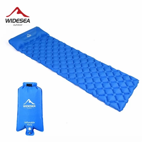 Widesea Matelas de camping Matelas gonflables Matelas d'extérieur Meubles Lit Oreiller ultra-léger Oreiller Randonnée Trekking