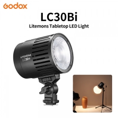 Godox LC30Bi Litemons lampe vidéo LED de table 3200K-6500K lampe de poche pour la diffusion en direct photographie prise de vue sur table