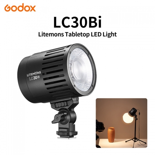 Godox LC30Bi Litemons tabletop LED Video Light 3200K-6500K Handheld Lamp For Live streaming Photography Tabletop Shooting
