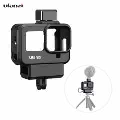 Ulanzi G8-9 Plastic Cage Case Vlogging Protection Frame w/ Mic Cold Shoe Mount Len Filter Adapter Action Camera Vlog for GoPro 8