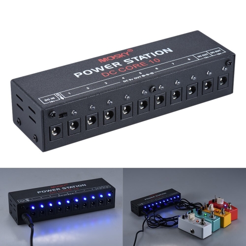 MOSKY DC-CORE10 Mini Gitarre Wirkung Netzteil für 9V 12V 18V Zehn Isolierte Ausgänge Kompakte Tragbare Gitarre teile & Zubehör