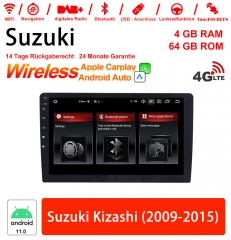 9 Zoll Android 11.0 4G LTE Autoradio / Multimedia 4GB RAM 64GB ROM Für Suzuki Kizashi (2009-2015) Built-in CarPlay / Android Auto