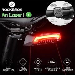 ROCKBROS Bike Schwanz Licht USB Aufladbare Drahtlose Wasserdichte MTB Sicherheit Intelligente Fernbedienung Wiederum Zeichen Fahrrad Licht Lampe