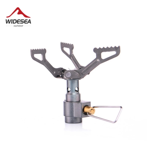 Widesea Titanium Mini Gas Burner Camping Stove Outdoor Portable Heating Stove Survival Oven Bag Picnic Cookware