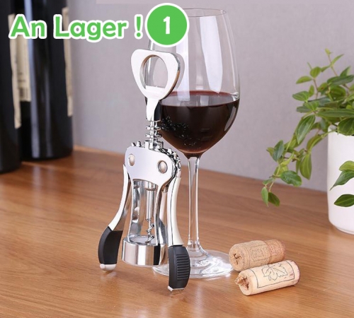 Seluna KPQ-W001 Stainless Steel Butterfly Corkscrew Red Wine Two-prong Cork Remover Puller Wing Type Opener