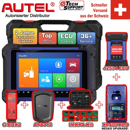 Autel MaxiIM IM608 Pro Top IMMO Key Programming Tool ECU-Codierung Bidirektionales Diagnosetool 36+ Dienste mit G-BOX2, APB112, IMKPA Kit