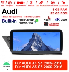 Qualcomm Snapdragon 665 8 Core Android 11.0  4G LTE Car Radio / Multimedia 6GB RAM 128GB ROM For AUDI A4 S4 A5 S5 2009-2016