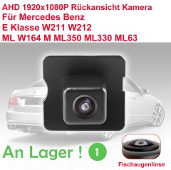 AHD 1920*1080P Fisheye Objektiv Auto Rückansicht Kamera Für Mercedes Benz E Klasse W211 W212 ML W164 M ML350 ML330 ML63
