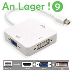 3 in 1 Mini DP Displayport to HDMI / DVI / VGA Display Port Cable Adapter