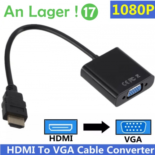 HD 1080P HDMI to VGA Cable Converter With Audio Power Supply HDMI Male to VGA Female Converter Adapter for tablet laptop PC TV