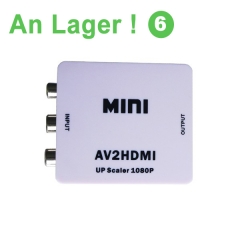 1080P RCA AV to HDMI Converter Adapter Mini Composite CVBS to HDMI AV2HDMI Converter in Retail Package