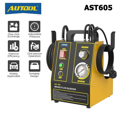 AUTOOL AST605 Car Pulsating Brake Oil Changer Single Clutch Slave Cylinder Brake Bleeding Fluid Pump Kit Oil Changer 220V