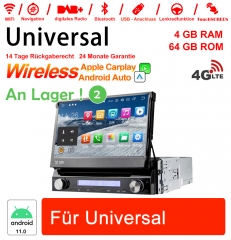 7  Zoll  Android 10.0 4G LTE Autoradio / Multimedia  4GB RAM 64GB ROM für Universal GPS Navigation Stereo Radio WIFI MP3 Bluetooth USB