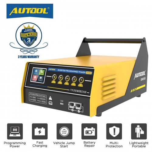 AUTOOL EM365 150A Inverter Programming Power Supply & 12V Battey Charger & Car Jump Starter Regulator Voltage Transformer