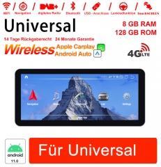 12.3''  Android 11.0 4G LTE autoradio/Multimédia pour la navigation GPS universelle Radio stéréo avec Bluetooth WiFi USB intégrée Carplay/Android Auto