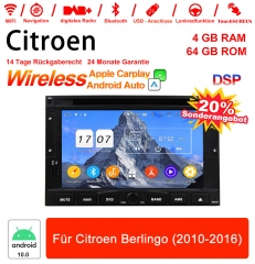 7 Zoll Android 12.0 Autoradio/Multimedia 4GB RAM 64GB ROM Für Citroen Berlingo (2010-2016) Mit WiFi NAVI Bluetooth USB