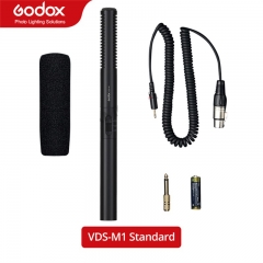 Godox VDS-M1 Microphone de fusil de chasse à condensateur électret cardioïde hypercardioïde arrière