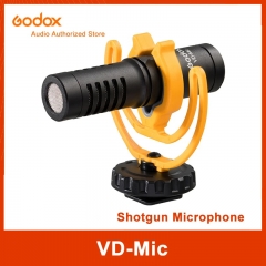 Godox VD-Mic Shotgun Microphone Enregistrement Vidéo Microphone 3.5mm TRS TRRS Câble pour iPhone Android Smartphone DSLR Caméra