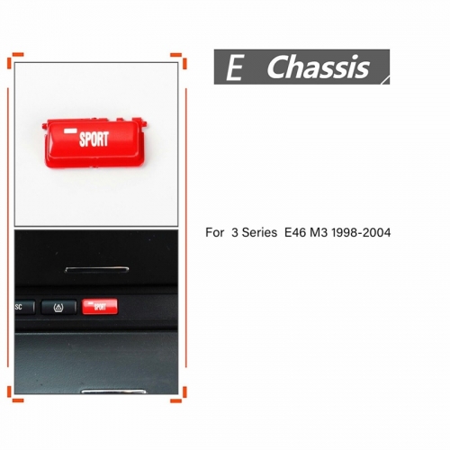 Rote Ersatz Sportmodus Tastenabdeckung für BMW 3er E46 M3 1998-2004