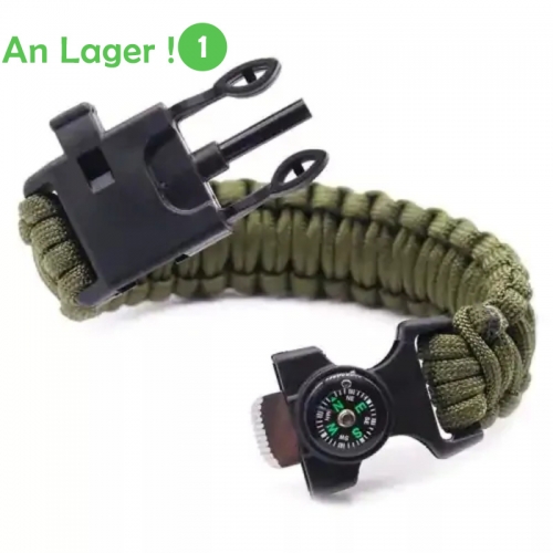 6 in 1 Cool!Multi Function Outdoor Survival Bracelet