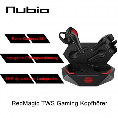 Écouteurs de jeu Bluetooth Nubia RedMagic TWS Redmagic Cyberpods Autonomie de 4 à 16 heures