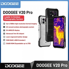 Doogee V20 Pro 5G 7nm Android 12.0 6.43" 2K Amoled Display 12GB 256GB Téléphone robuste 6000mAh Batterie 33W Support de charge rapide NFC OTG...