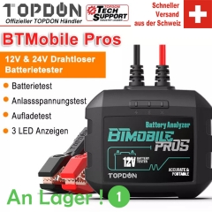 TOPDON BT Avantages mobiles 12V Testeur de batterie de voiture