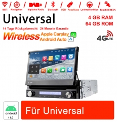 7 Inch Android 11.0 4G LTE Car Radio / Multimedia 4GB RAM 64GB ROM for Universal GPS Navigation Stereo Radio WIFI MP3 Bluetooth USB