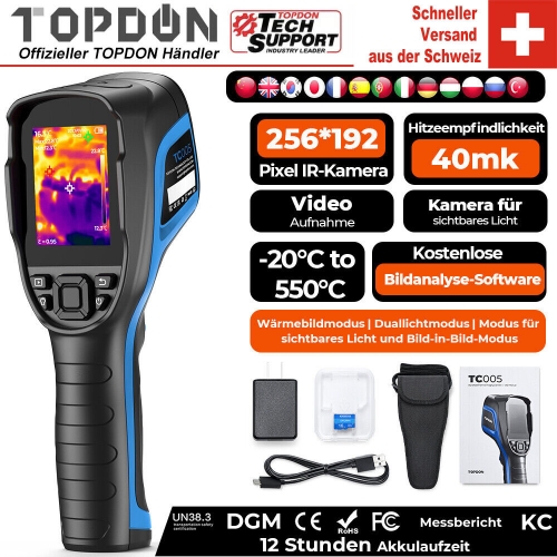 TOPDON TC005 Thermal Imaging Camera Handheld Thermal Imager Temperature Measurement Tool Thermometer Infrared Trail Camera
