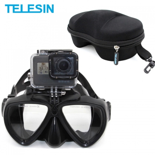 TELESIN Tauchen Maske Schwimmen Googgles Gehärtetem Gläser für GoPro Hero 10 9 8 7 6 5 4 max Insta360 Osmo Action