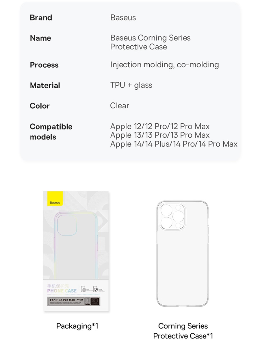 Baseus Corning Glas Handy hülle