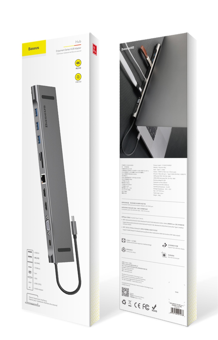 HUB USB Type C Baseus vers USB 3.0