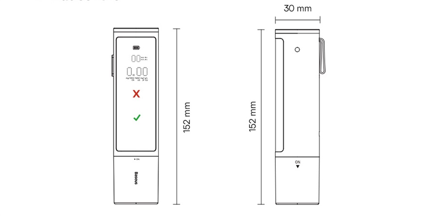 Baseus Hohe Genauigkeit Alkohol Tester