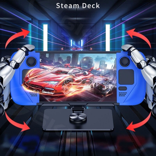 Housse en plastique GKK avec support rotatif en métal pour Steam Deck