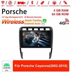 9 pouces Android 12.0 4G LTE Autoradio / Multimédia 4 Go de RAM 64 Go de RAM pour Porsche Cayenne (2002-2010)