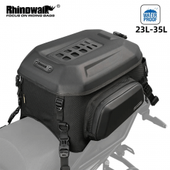 Rhinowalk Motorcycle Tail Bag 100% Waterproof Inner Bag 23L-35L Expandable Bag Hardshell Backpack Luggage Rider Case