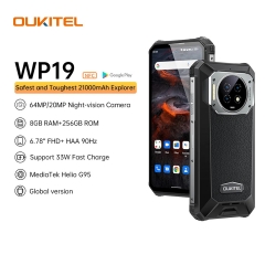 Smartphone Oukitel WP19  MTK Helio G95 6.78" IPS 8GB RAM 128GB ROM  Téléphone portable Vision nocturne 64M Caméra Smartphone robuste