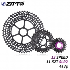 Cassette ZTTO 12 vitesses 11-52T SLR 2 12s vtt 12 vitesses ultra-légère K7 12V 413g CNC roue libre VTT pièces de vélo
