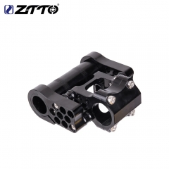ZTTO 7075 Aluminum Alloy CNC Ultralight High Strength Adjustable Folding Bike Double Stem Fitting for Folding Bike 25.4mm