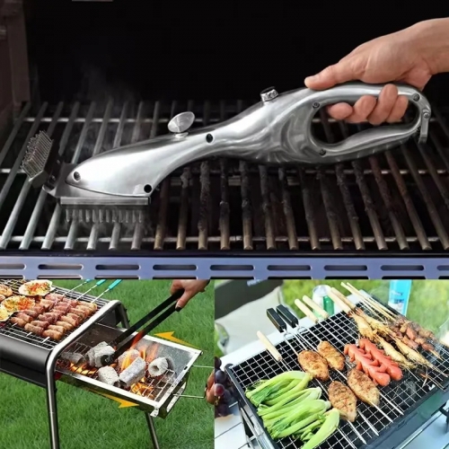 Barbecue extérieur brosse de nettoyage à la vapeur nettoyeur de gril adapté aux accessoires de gaz de grattoir à charbon outil de cuisine de cuisson