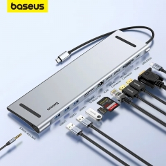 HUB USB Type C Baseus vers 3.0 HUB USB RJ45 Compatible USB HDMI pour répartiteur USB MacBook Pro Multi 11 Ports HUB Type C HUB USB-C