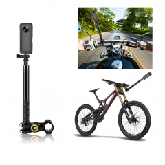 Motorcycle Bike Panoramic Monopod Bicycle Hidden Selfie Stick for GoPro Max Your 11 10 9 One DJI Insta360 Action Camera Accessories