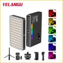 YELANGU LW140RGB 140 LEDs RGB 2500-9000K Lampe rechargeable à intensité variable polychrome Kit de lumière de remplissage vidéo et photo