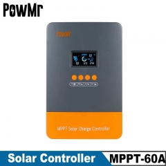 POWMR MPPT 60A contrôleur de chargeur solaire 12V 24V 36V 48V régulateur de lumière noire Max entrée PV 160VDC prise en charge écran 0 couche M60-PRO